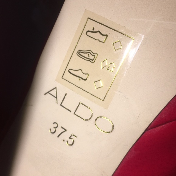 Red Aldo Peep toe heels 👠 - Picture 6 of 6